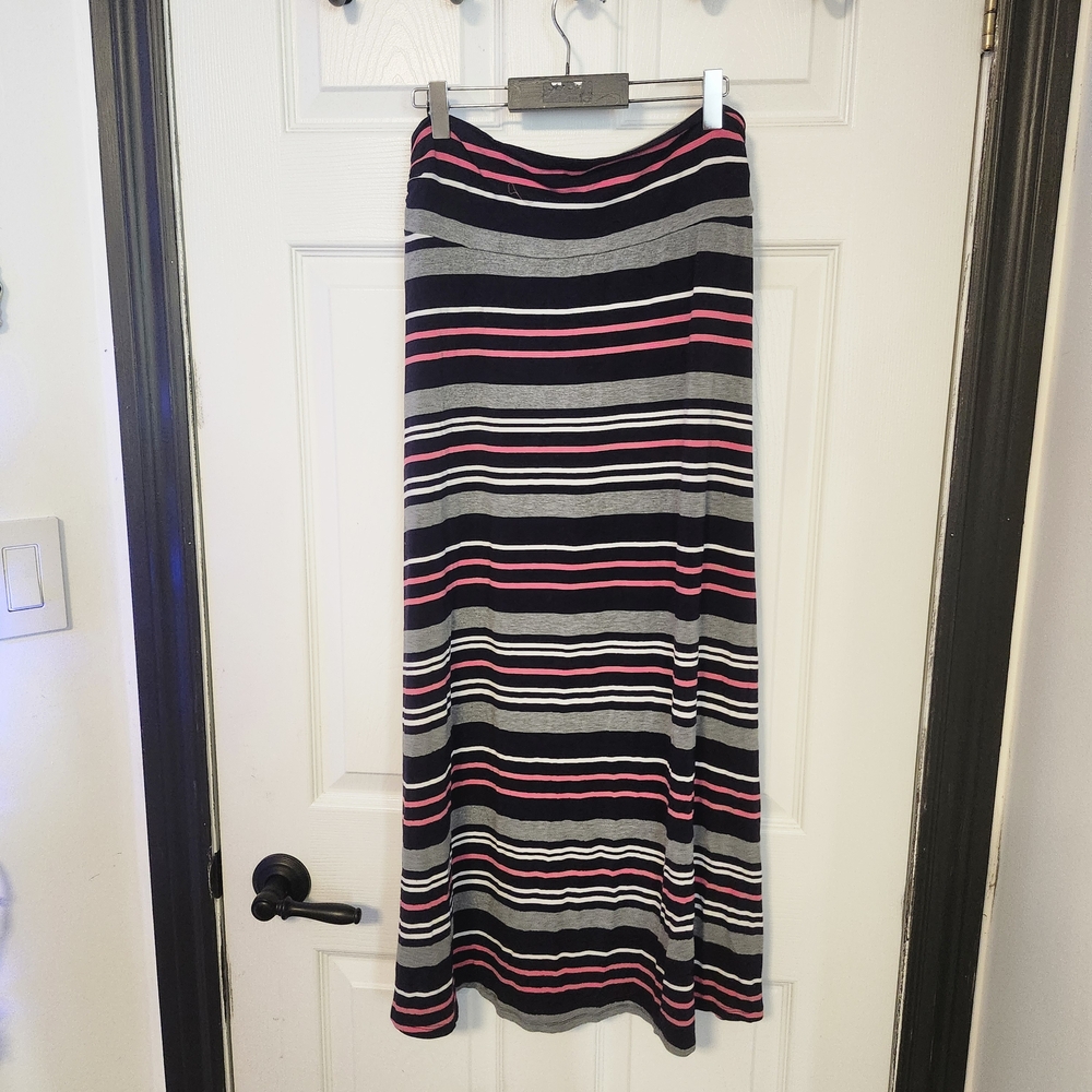 Merona A-Line Striped Skirt - Black, Pink, Gray